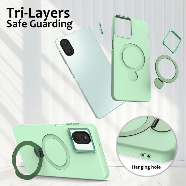 For Samsung Galaxy A07 / M17e / F07e Gen1.5 Pivot Ring Holder TPU Hybrid PC Phone Case