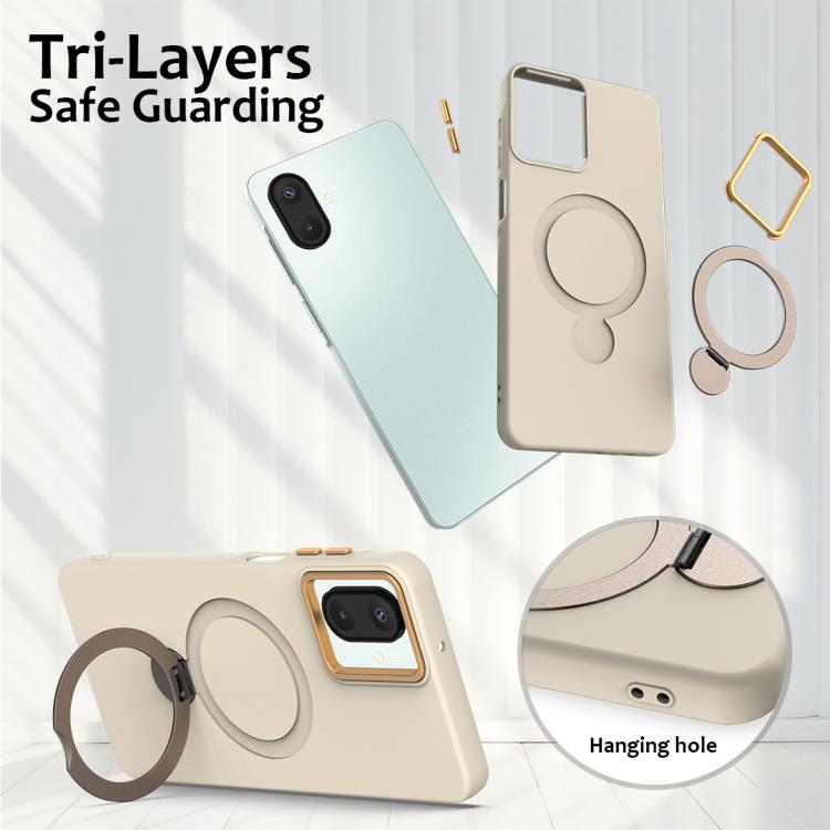 For Samsung Galaxy A07 / M17e / F07e Gen1.5 Pivot Ring Holder TPU Hybrid PC Phone Case