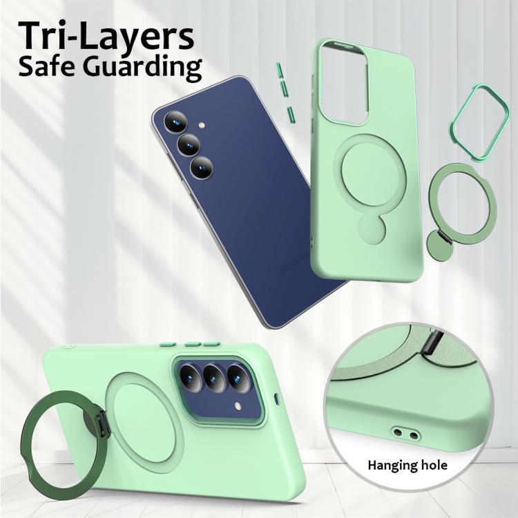 For Galaxy A27 5G Gen1.5 Pivot Ring Holder TPU Hybrid PC Phone Case
