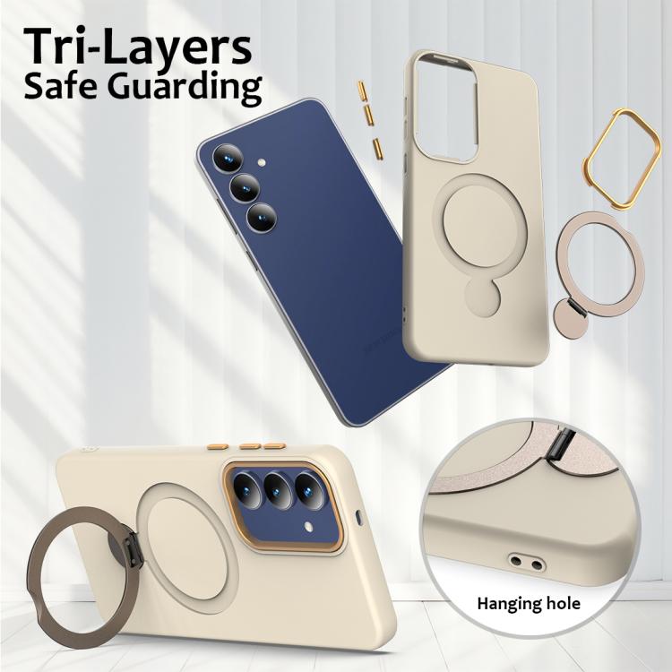 For Galaxy A27 5G Gen1.5 Pivot Ring Holder TPU Hybrid PC Phone Case