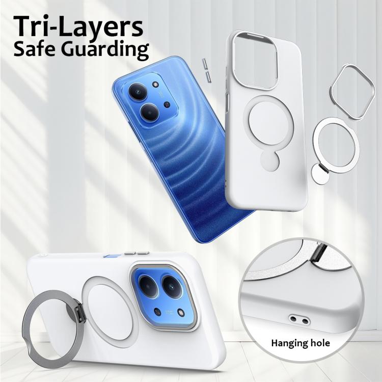 For Redmi 15C 5G / 4G EU 173mm Gen1.5 Pivot Ring Holder TPU Hybrid PC Phone Case