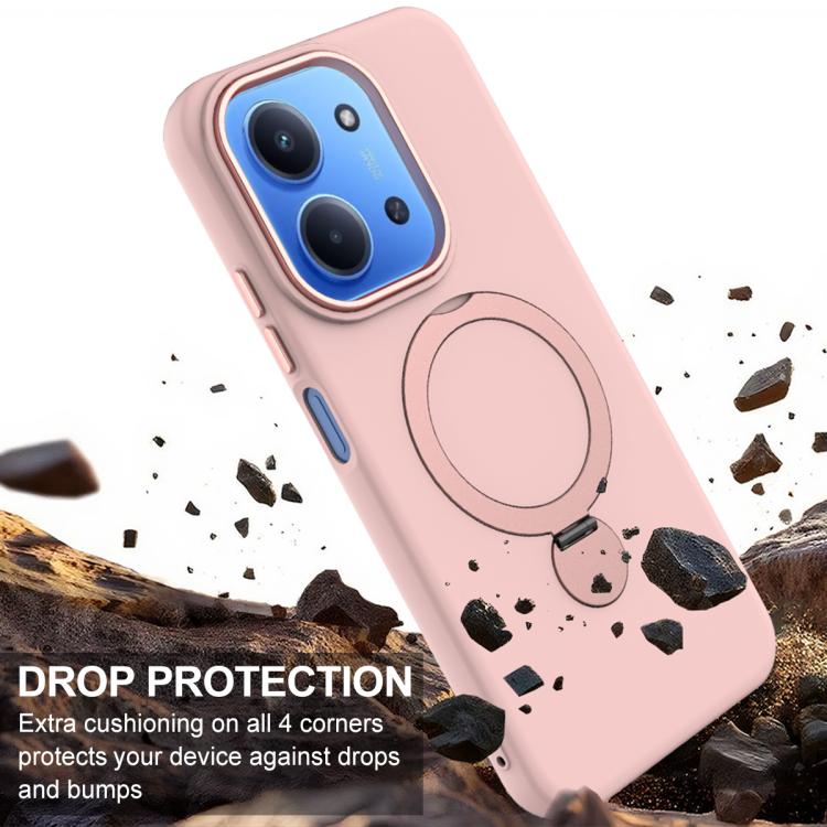 For Redmi 15C 5G / 4G EU 173mm Gen1.5 Pivot Ring Holder TPU Hybrid PC Phone Case