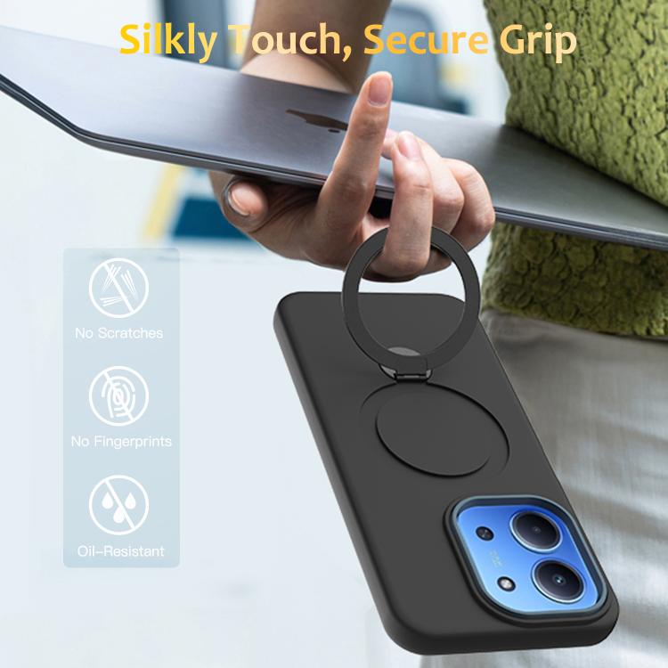 For Redmi 15C 5G / 4G EU 173mm Gen1.5 Pivot Ring Holder TPU Hybrid PC Phone Case