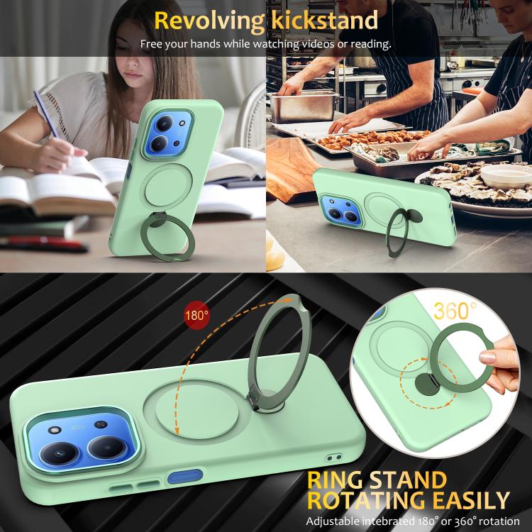 For Redmi 15C 5G / 4G EU 173mm Gen1.5 Pivot Ring Holder TPU Hybrid PC Phone Case