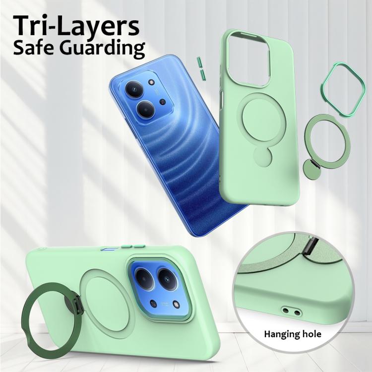 For Redmi 15C 5G / 4G EU 173mm Gen1.5 Pivot Ring Holder TPU Hybrid PC Phone Case