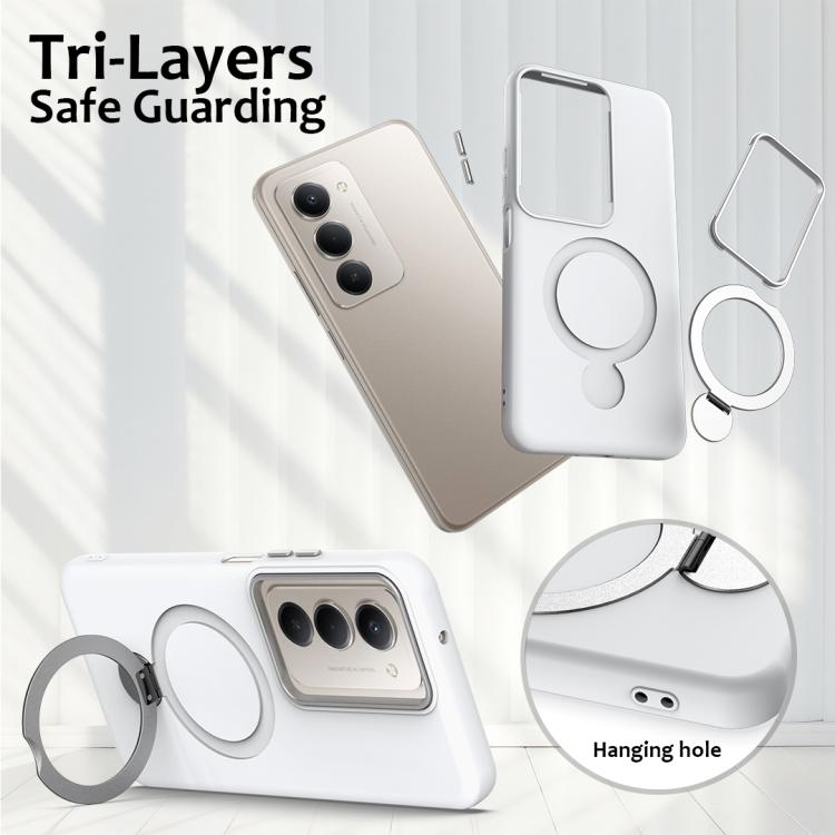 For Redmi 15 5G / 4G EU 171mm Gen1.5 Pivot Ring Holder TPU Hybrid PC Phone Case