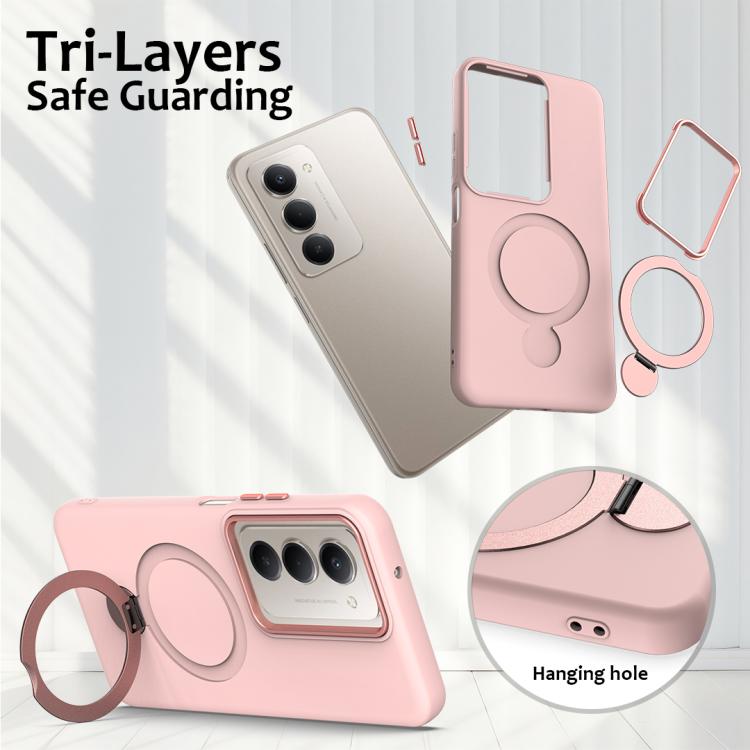For Redmi 15 5G / 4G EU 171mm Gen1.5 Pivot Ring Holder TPU Hybrid PC Phone Case