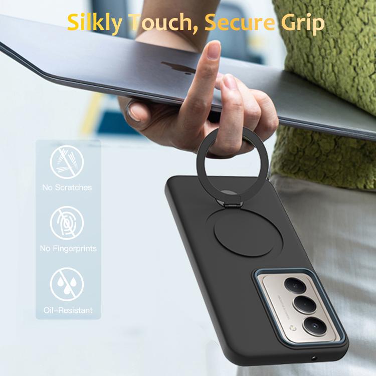 For Redmi 15 5G / 4G EU 171mm Gen1.5 Pivot Ring Holder TPU Hybrid PC Phone Case