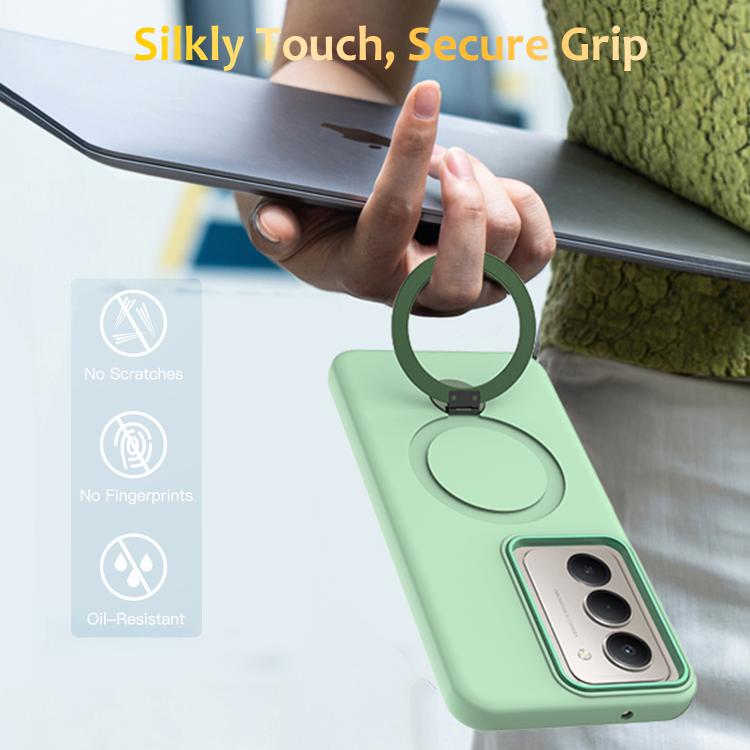 For Redmi 15 5G / 4G EU 171mm Gen1.5 Pivot Ring Holder TPU Hybrid PC Phone Case