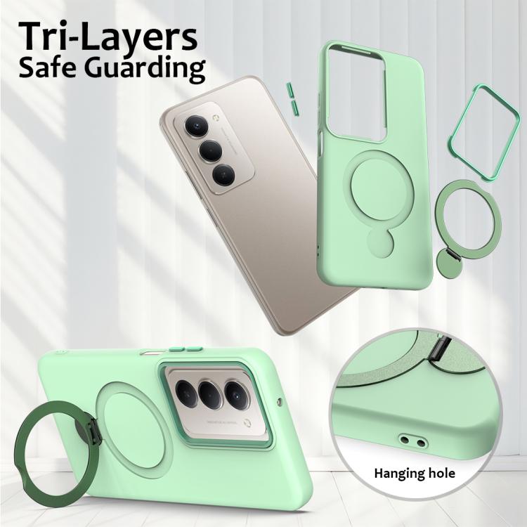 For Redmi 15 5G / 4G EU 171mm Gen1.5 Pivot Ring Holder TPU Hybrid PC Phone Case
