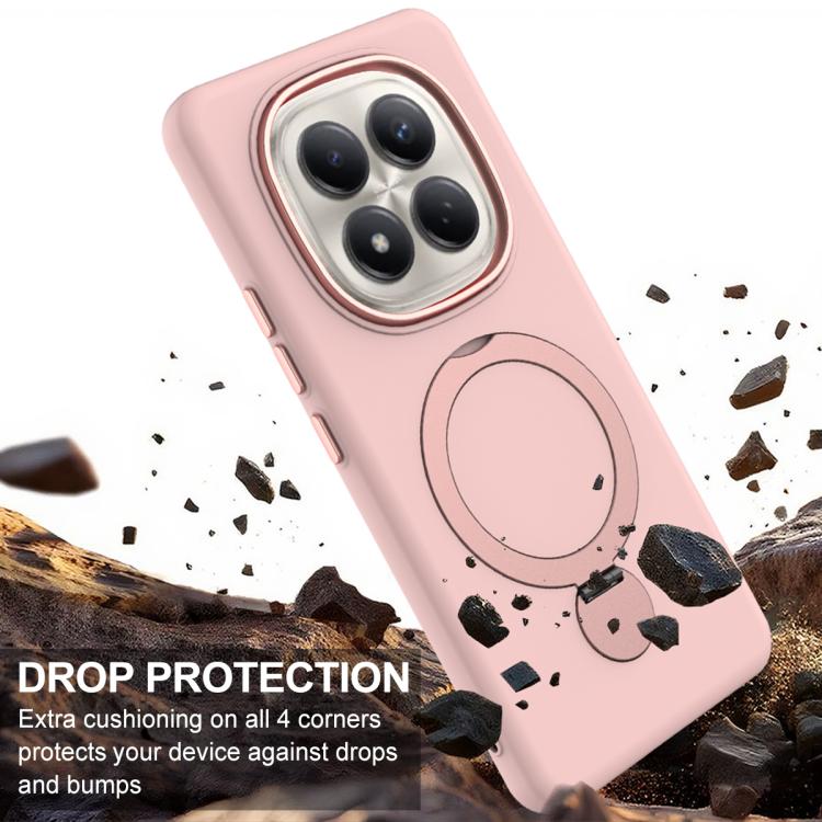 For Redmi Note 15 Pro 4G Global 163.2mm Gen1.5 Pivot Ring Holder TPU Hybrid PC Phone Case