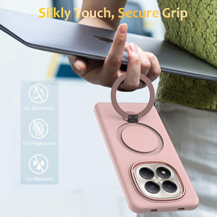 For Redmi Note 15 Pro 5G Global 163.6mm Gen1.5 Pivot Ring Holder TPU Hybrid PC Phone Case