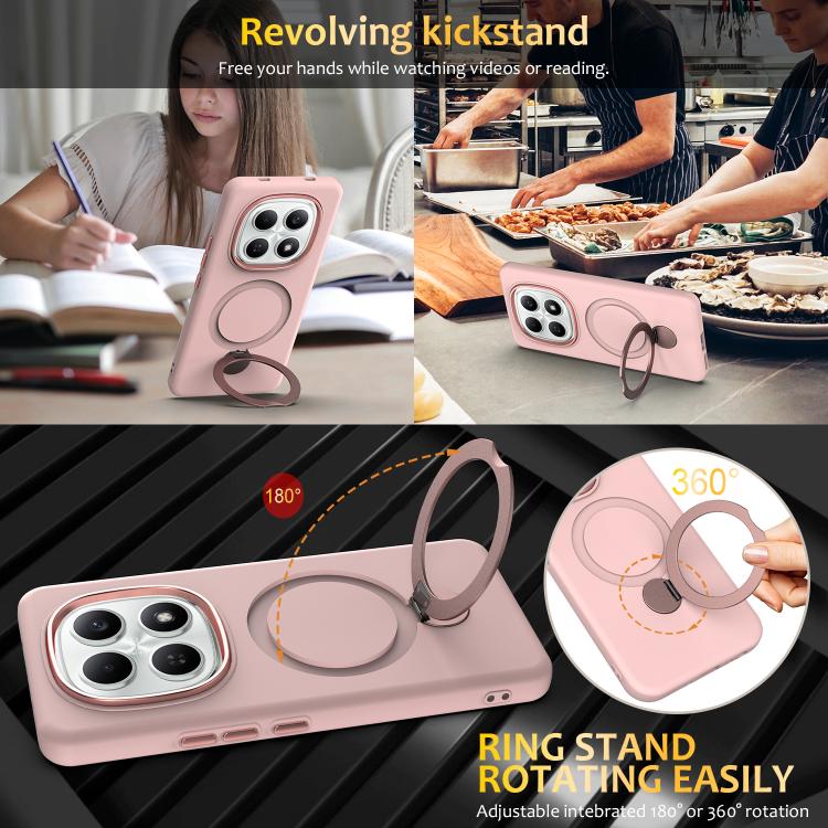 For Redmi Note 15 Global / Poco M8 5G Gen1.5 Pivot Ring Holder TPU Hybrid PC Phone Case
