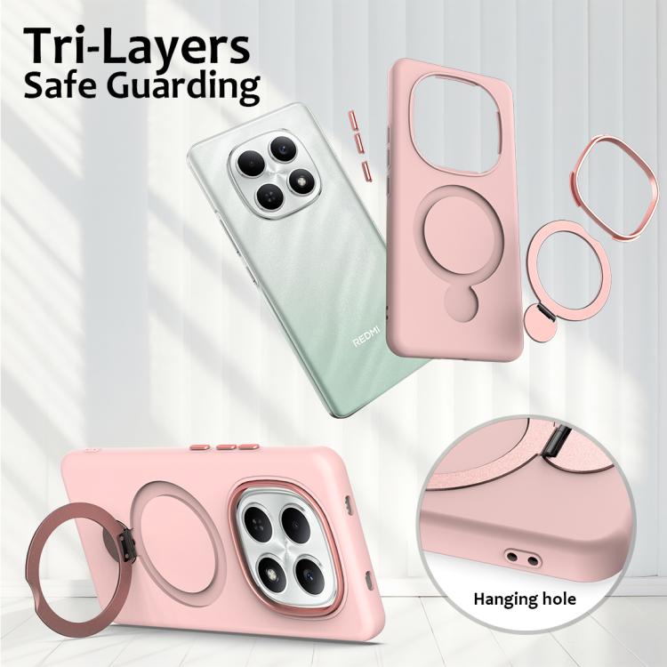 For Redmi Note 15 Global / Poco M8 5G Gen1.5 Pivot Ring Holder TPU Hybrid PC Phone Case