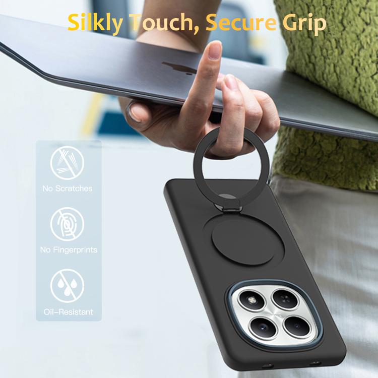 For Redmi Note 15 Global / Poco M8 5G Gen1.5 Pivot Ring Holder TPU Hybrid PC Phone Case