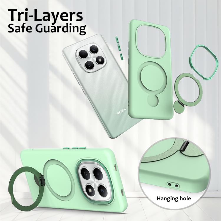 For Redmi Note 15 Global / Poco M8 5G Gen1.5 Pivot Ring Holder TPU Hybrid PC Phone Case