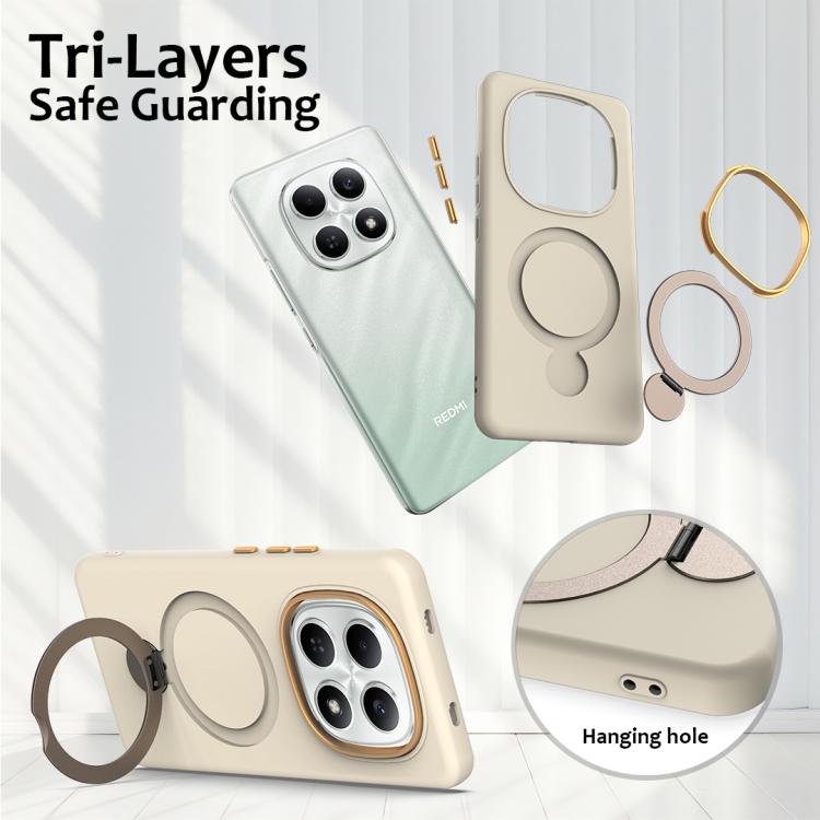 For Redmi Note 15 Global / Poco M8 5G Gen1.5 Pivot Ring Holder TPU Hybrid PC Phone Case