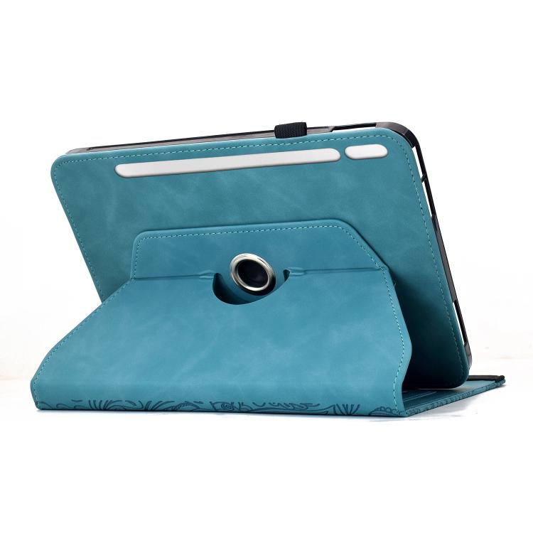 For Samsung Galaxy Tab S10 FE / S9 Rotatable Mandala Embossed Smart Leather Tablet Case