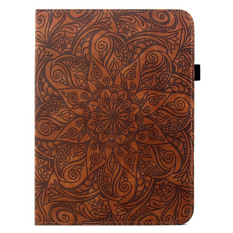 For Samsung Galaxy Tab S6 Lite 2024 Rotatable Mandala Embossed Smart Leather Tablet Case