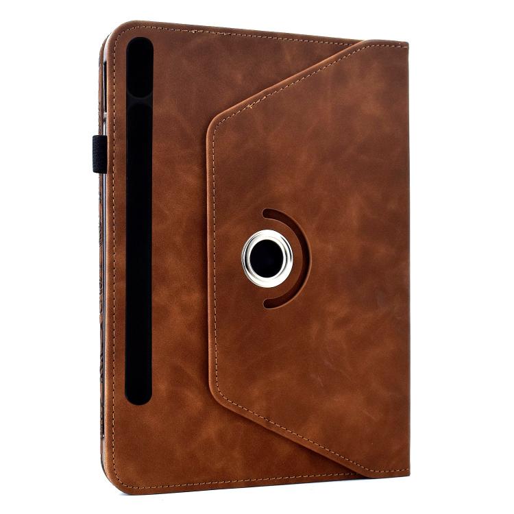 For Samsung Galaxy Tab S11 Rotatable Mandala Embossed Smart Leather Tablet Case