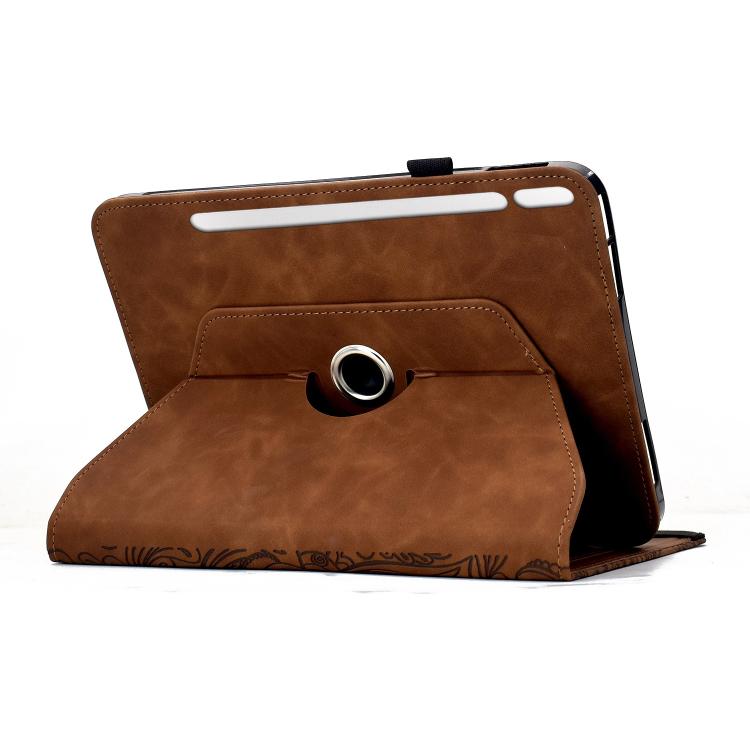 For Samsung Galaxy Tab S11 Rotatable Mandala Embossed Smart Leather Tablet Case