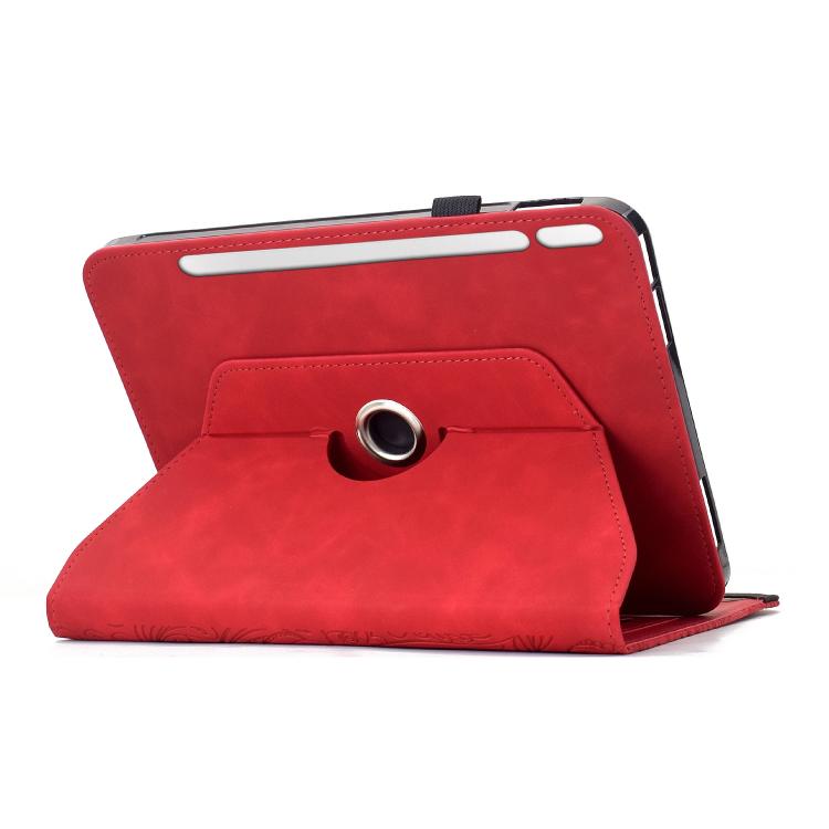 For Samsung Galaxy Tab S11 Rotatable Mandala Embossed Smart Leather Tablet Case