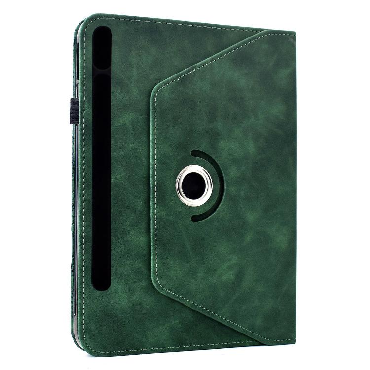 For Samsung Galaxy Tab S11 Rotatable Mandala Embossed Smart Leather Tablet Case
