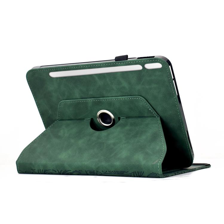 For Samsung Galaxy Tab S11 Rotatable Mandala Embossed Smart Leather Tablet Case