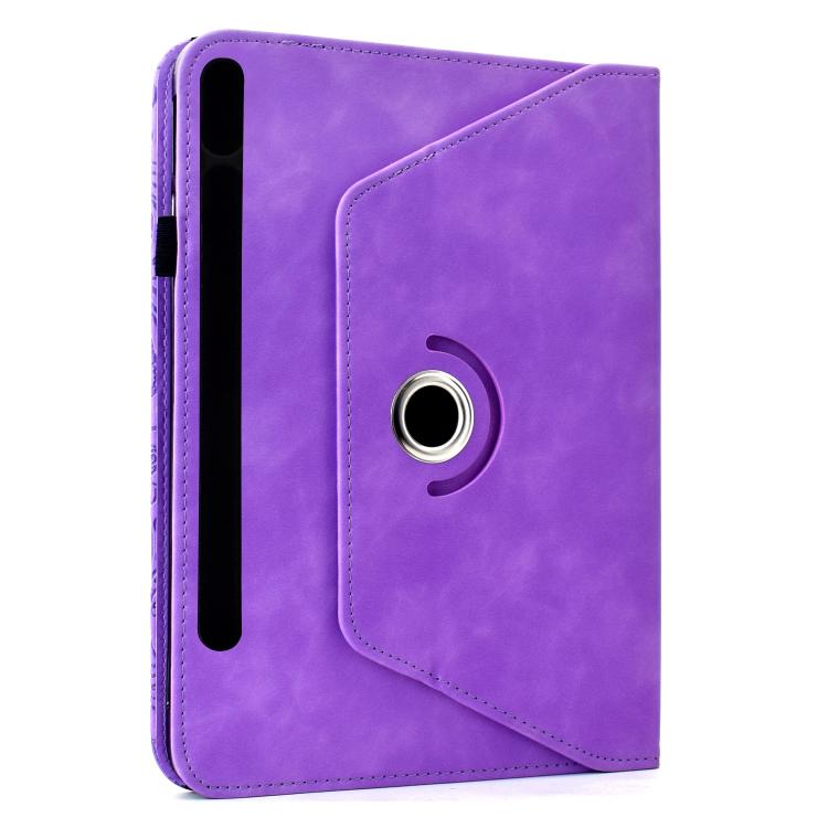 For Samsung Galaxy Tab S11 Rotatable Mandala Embossed Smart Leather Tablet Case