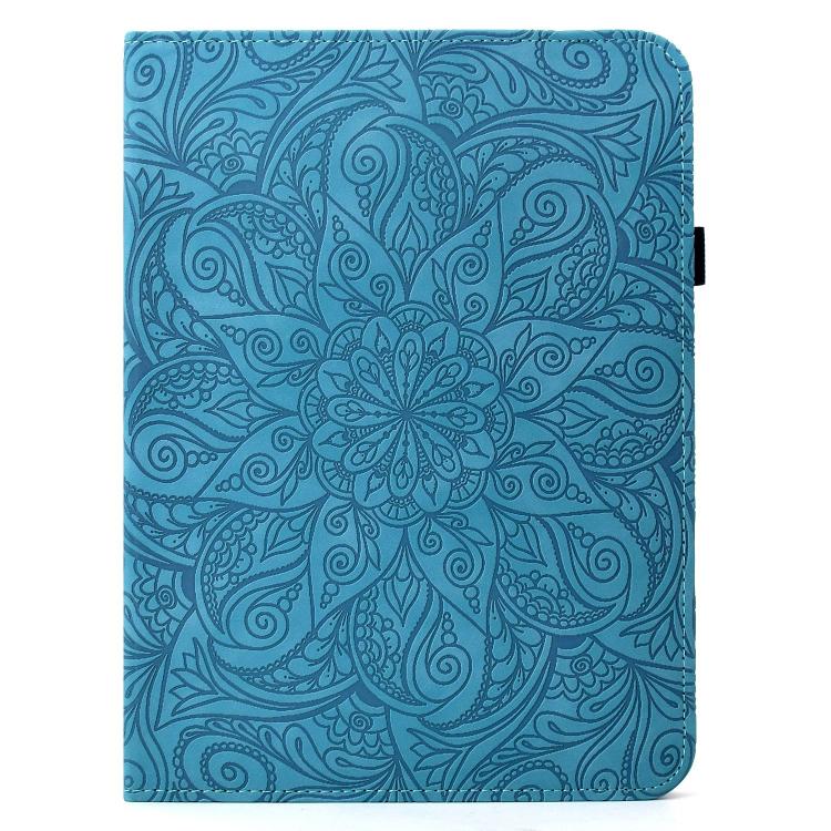 For Samsung Galaxy Tab A7 2020 Rotatable Mandala Embossed Smart Leather Tablet Case