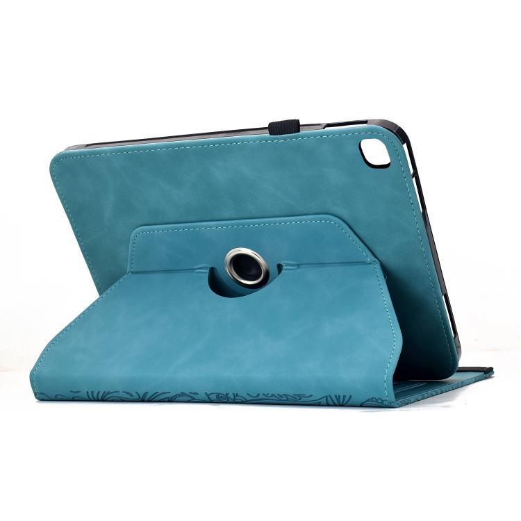 For Samsung Galaxy Tab A7 2020 Rotatable Mandala Embossed Smart Leather Tablet Case