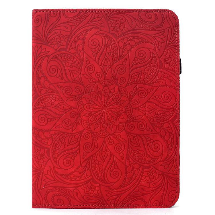 For Samsung Galaxy Tab A7 2020 Rotatable Mandala Embossed Smart Leather Tablet Case