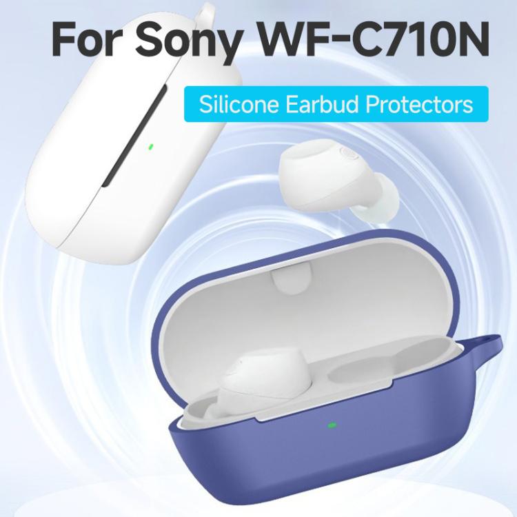 For Sony WF-C710N Solid Color Silicone Earphone Protective Cover with Hook