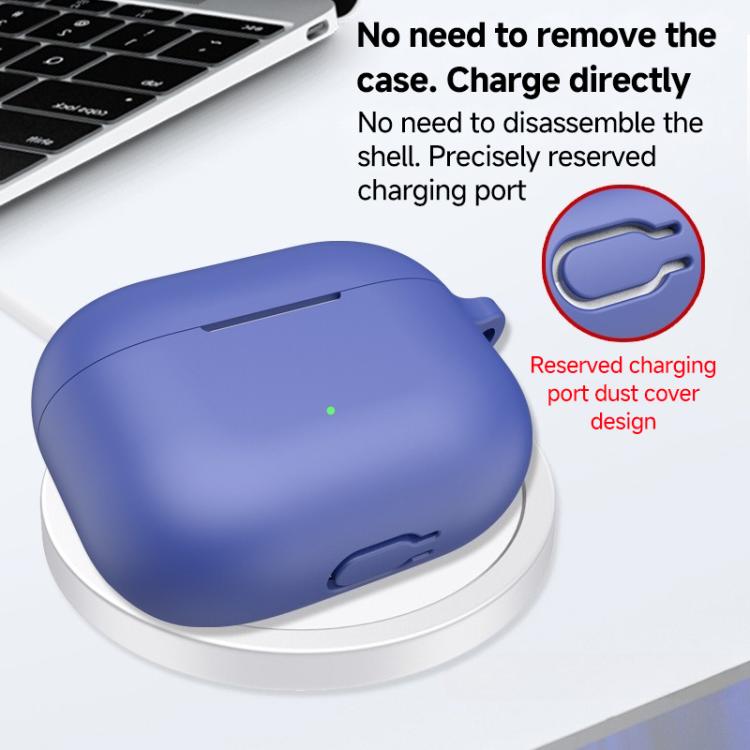 For vivo TWS 5 Solid Color Silicone Earphone Protective Cover with Hook