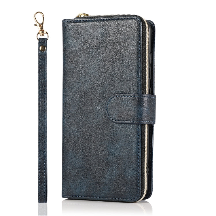 For Samsung Galaxy A51 Zipper Wallet Bag Horizontal Flip PU Leather Case with Holder & 9 Card Slots & Wallet & Lanyard & Photo Frame