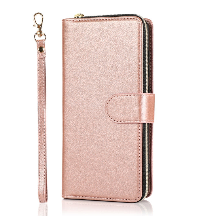 For Samsung Galaxy A51 Zipper Wallet Bag Horizontal Flip PU Leather Case with Holder & 9 Card Slots & Wallet & Lanyard & Photo Frame