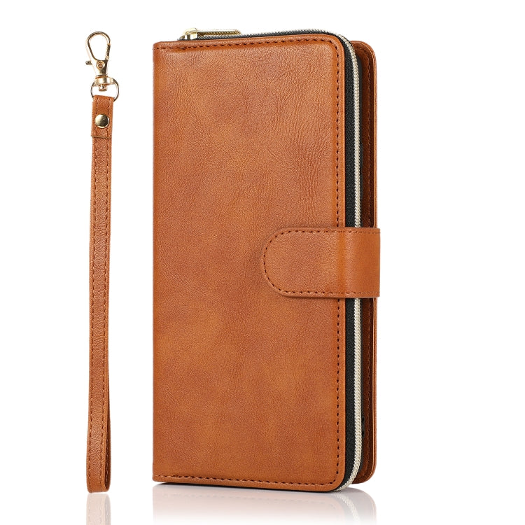 For Samsung Galaxy A71 Zipper Wallet Bag Horizontal Flip PU Leather Case with Holder & 9 Card Slots & Wallet & Lanyard & Photo Frame