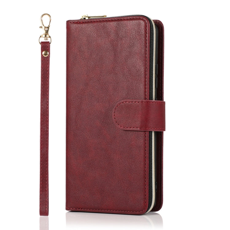 For Samsung Galaxy A71 5G Zipper Wallet Bag Horizontal Flip PU Leather Case with Holder & 9 Card Slots & Wallet & Lanyard & Photo Frame