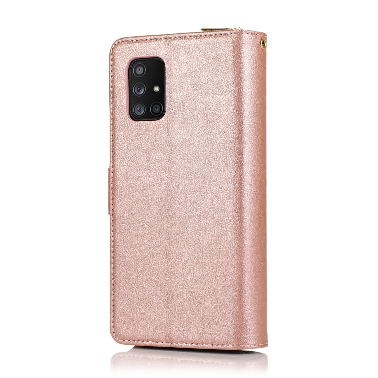 For Samsung Galaxy A71 5G Zipper Wallet Bag Horizontal Flip PU Leather Case with Holder & 9 Card Slots & Wallet & Lanyard & Photo Frame