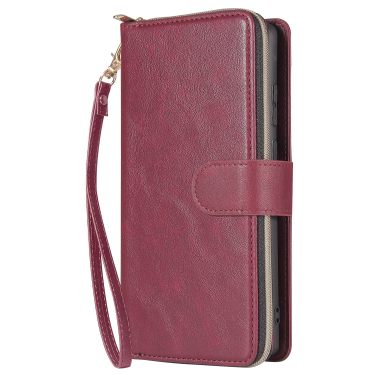 For Samsung Galaxy Note20 Zipper Wallet Bag Horizontal Flip PU Leather Case with Holder & 9 Card Slots & Wallet & Lanyard & Photo Frame