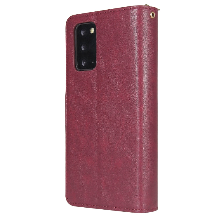 For Samsung Galaxy Note20 Zipper Wallet Bag Horizontal Flip PU Leather Case with Holder & 9 Card Slots & Wallet & Lanyard & Photo Frame