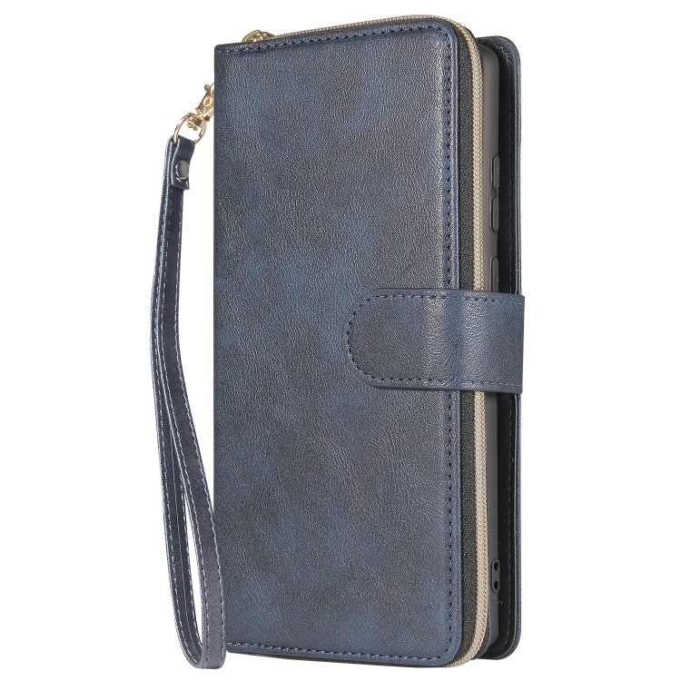 For Samsung Galaxy Note20 Zipper Wallet Bag Horizontal Flip PU Leather Case with Holder & 9 Card Slots & Wallet & Lanyard & Photo Frame