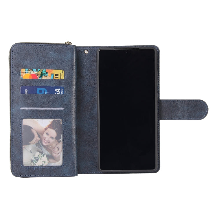 For Samsung Galaxy Note20 Zipper Wallet Bag Horizontal Flip PU Leather Case with Holder & 9 Card Slots & Wallet & Lanyard & Photo Frame