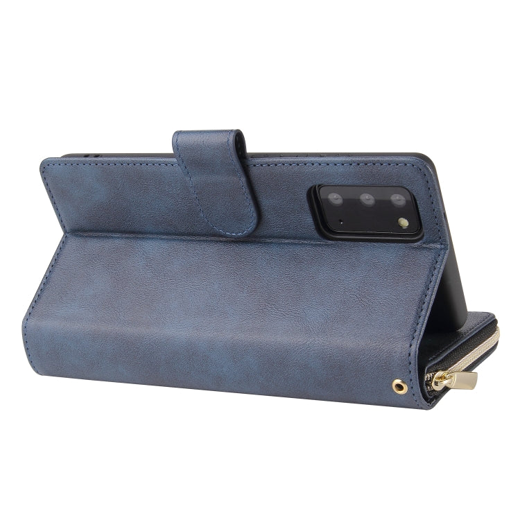 For Samsung Galaxy Note20 Zipper Wallet Bag Horizontal Flip PU Leather Case with Holder & 9 Card Slots & Wallet & Lanyard & Photo Frame