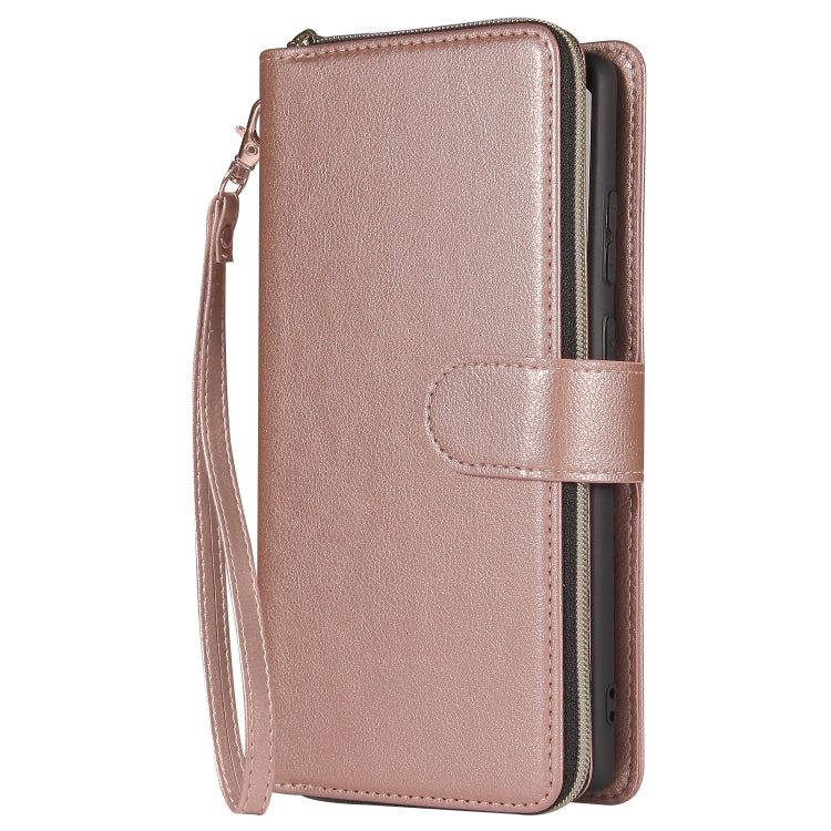 For Samsung Galaxy Note20 Zipper Wallet Bag Horizontal Flip PU Leather Case with Holder & 9 Card Slots & Wallet & Lanyard & Photo Frame