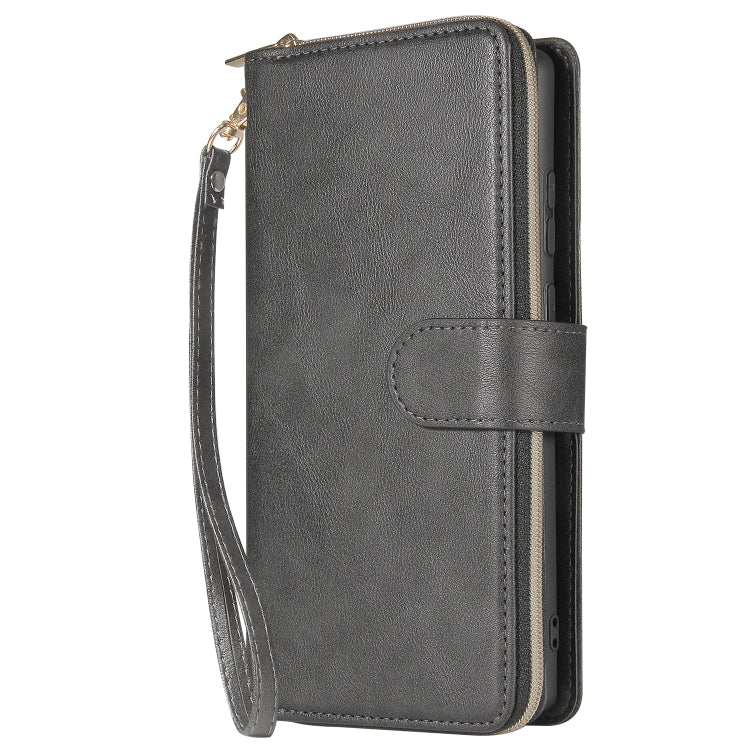 For Samsung Galaxy Note20 Zipper Wallet Bag Horizontal Flip PU Leather Case with Holder & 9 Card Slots & Wallet & Lanyard & Photo Frame