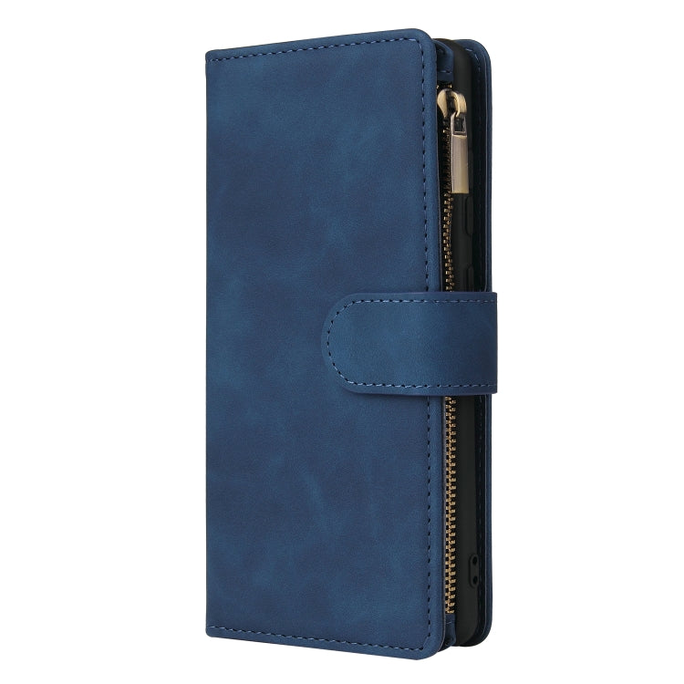 For Samsung Galaxy S20 FE 5G Zipper Wallet Bag Horizontal Flip PU Leather Case with Holder & 9 Card Slots & Wallet & Lanyard & Photo Frame