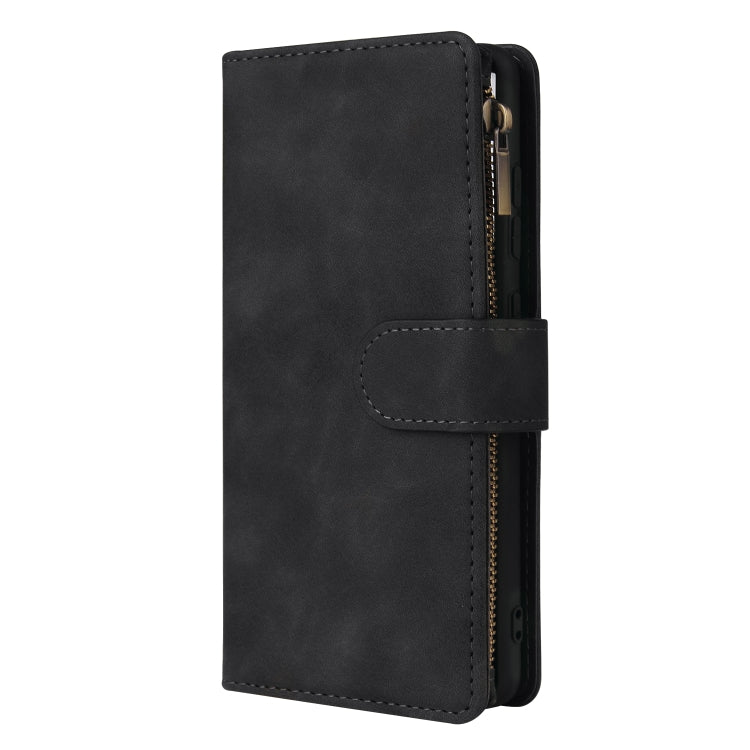 For Samsung Galaxy S20 FE 5G Zipper Wallet Bag Horizontal Flip PU Leather Case with Holder & 9 Card Slots & Wallet & Lanyard & Photo Frame