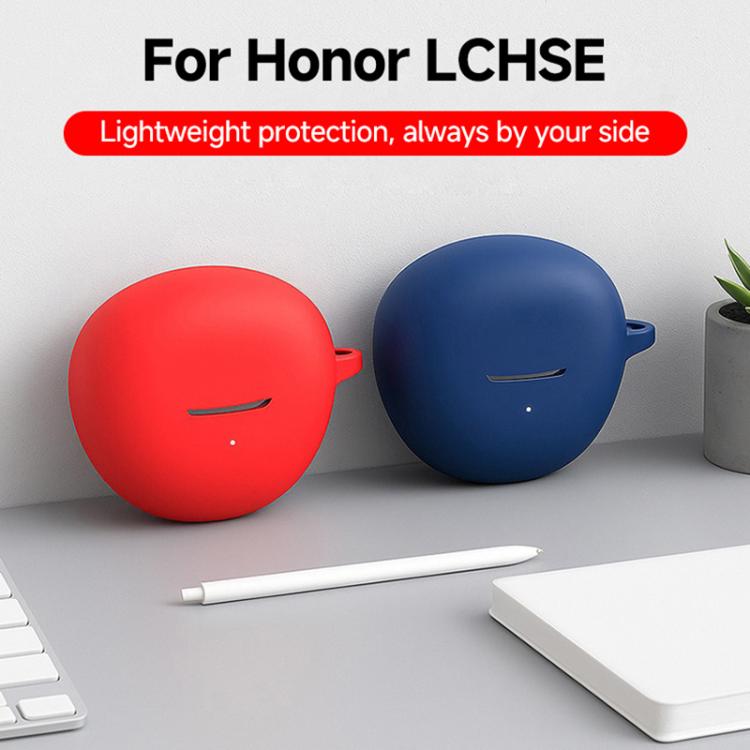 For Honor LCHSE X5s Solid Color Silicone Earphone Protective Cover with Hook