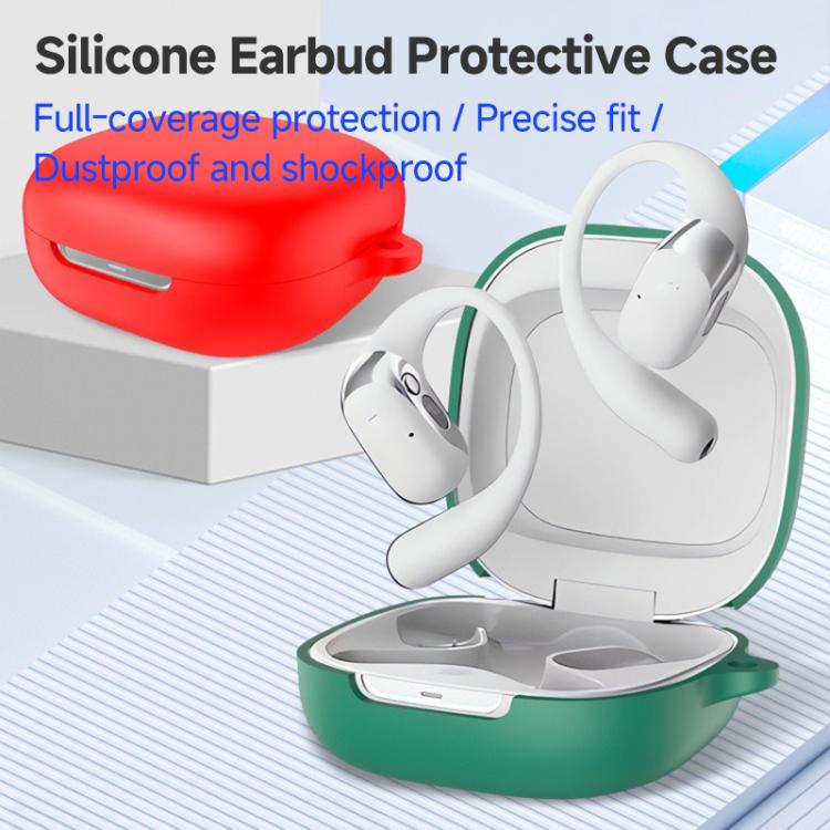 For Shokz OPENFIT 2+T921 Solid Color Silicone Earphone Protective Cover with Hook